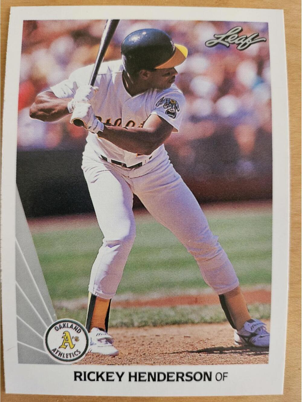 1990 Leaf Rickey Henderson Oakland Athletics A"s #160 HOF